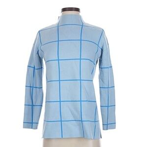 LOFT Blue Plaid Sweater